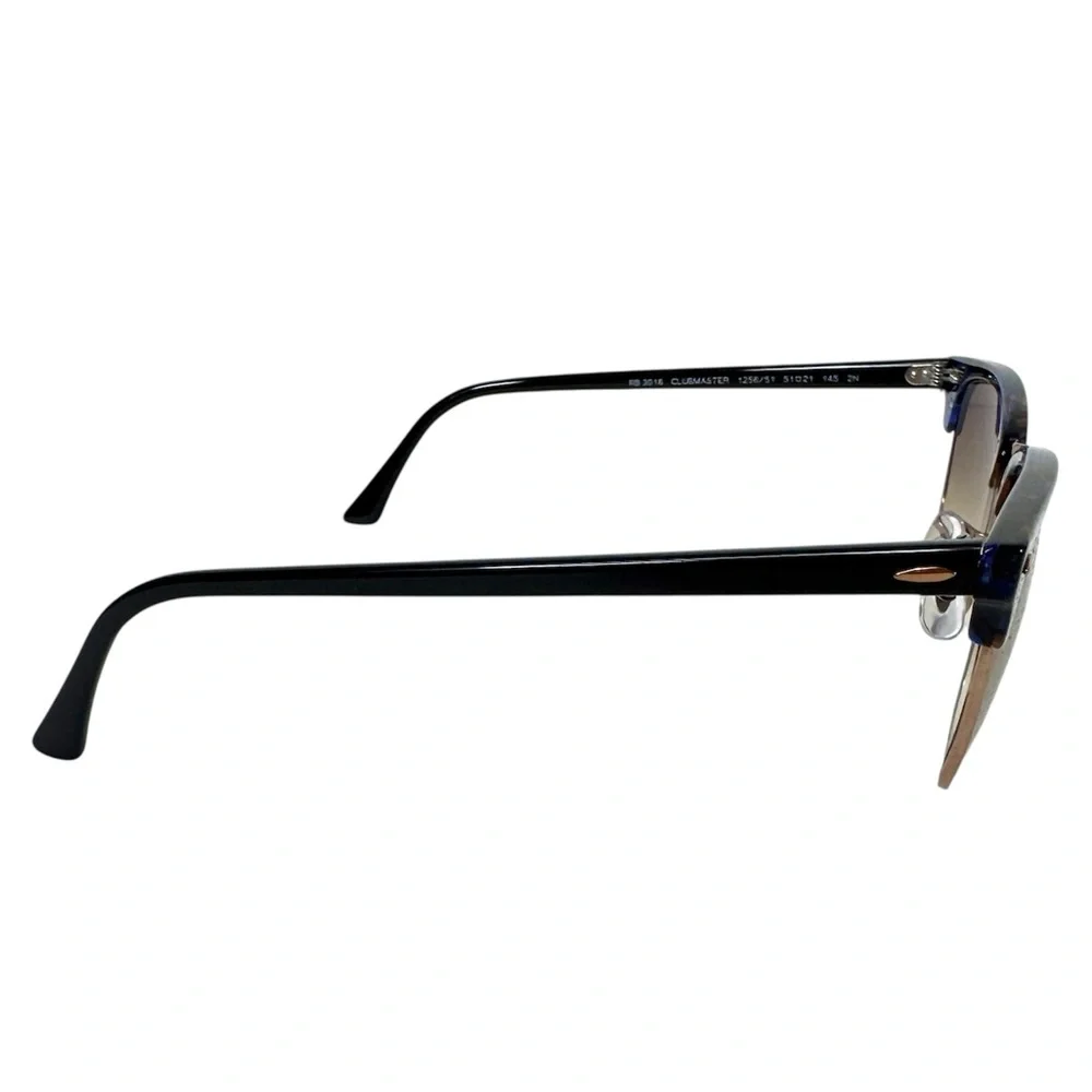 RAY BAN Clubmaster Sunglasses NEW Style RB 3016 Spotted Brown Blue